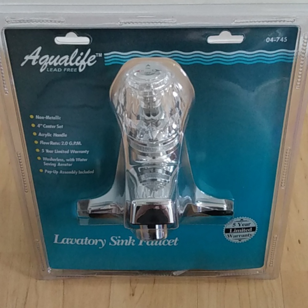 4" Center Set Lavatory Bathroom Washroom Sink Faucet Silver Chrome